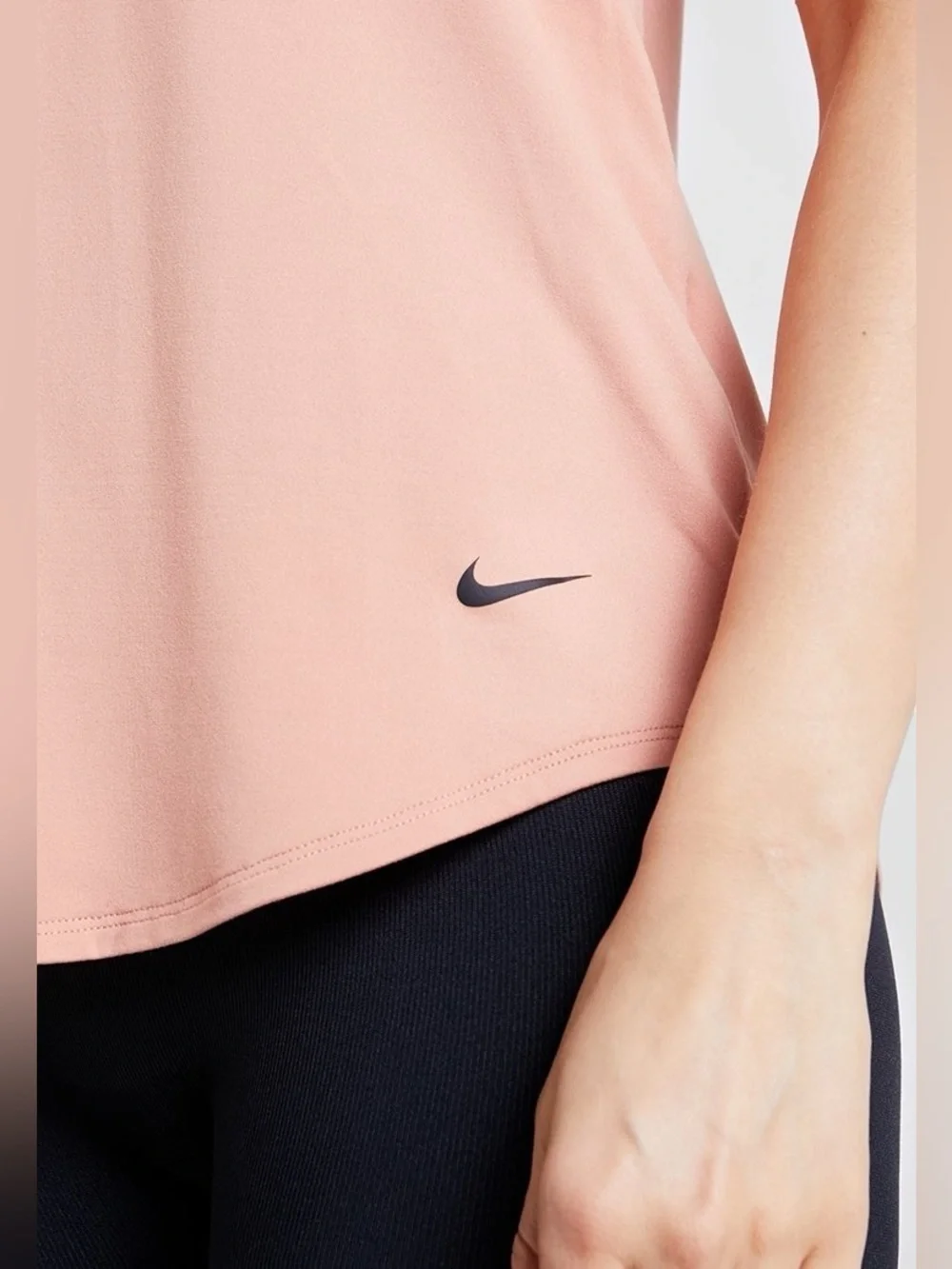 ✔️NIKE Women’s Peach Dri-Fit Studio Open Back Sleeveless Racerback Tank Top - S